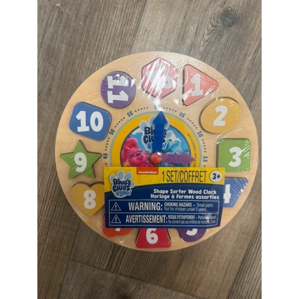 Blue's Clues & You! Shape Sorter Wood Clock,